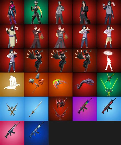 All New V2110 Upcoming Fortnite Leaked Skins And Cosmetics Naruto Skin