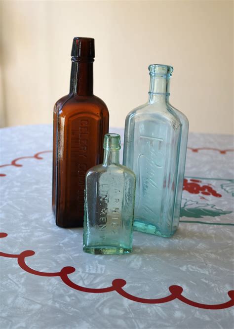 Vintage Medicine Bottles 3 Piece Medical Collectible Glass Etsy