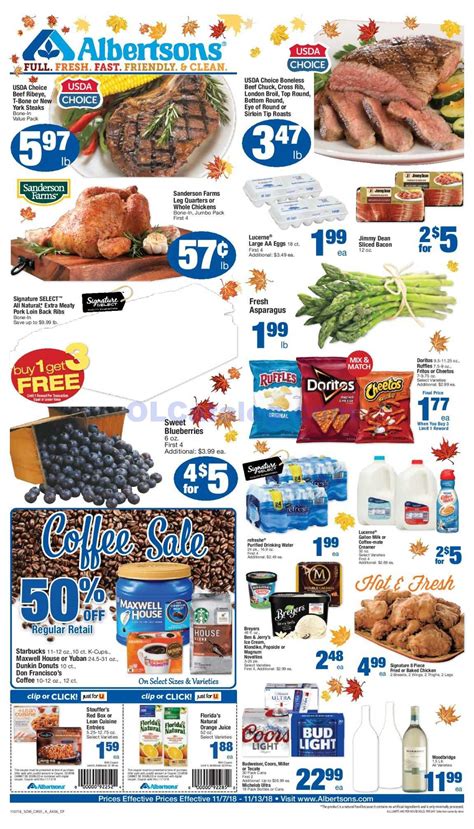 Albertsons.com offers up to 💰30% off deals and discounts in oct 2020. Albertsons Weekly Ad November 7 - 13, 2018. View the ...