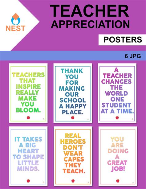 Teacher Appreciation Posters Teacher Appreciation Poster Teacher