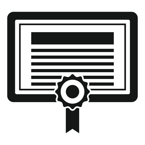 Attestation Certificate Icon Simple Style 14672315 Vector Art At Vecteezy