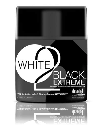 White 2 Black Extreme™ Indoor Tanning Lotion By Devoted Creations