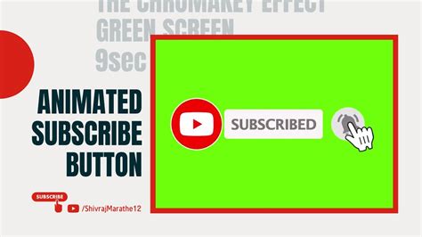 Free Youtube Animated Subscribe Button With Bell Icon Template 9