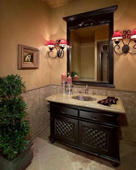 Scabos travertine is a type of deep golden color natural stone with a blend of reds, peach and black. Travertine backsplash (With images) | Powder room decor ...