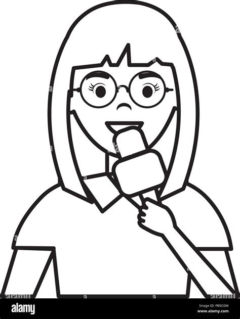 Reporter Clipart Black And White