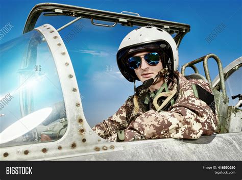 Portrait Man Pilot Image And Photo Free Trial Bigstock