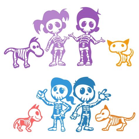 Download Cute Skeletons Cuttable Design