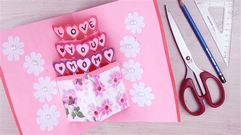 Beautiful Diy 3d Pop Up Card Mothers Day Crafts Card Tutorial 2020