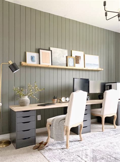 before and after a smart ikea hack makes this home office extra practical home office design
