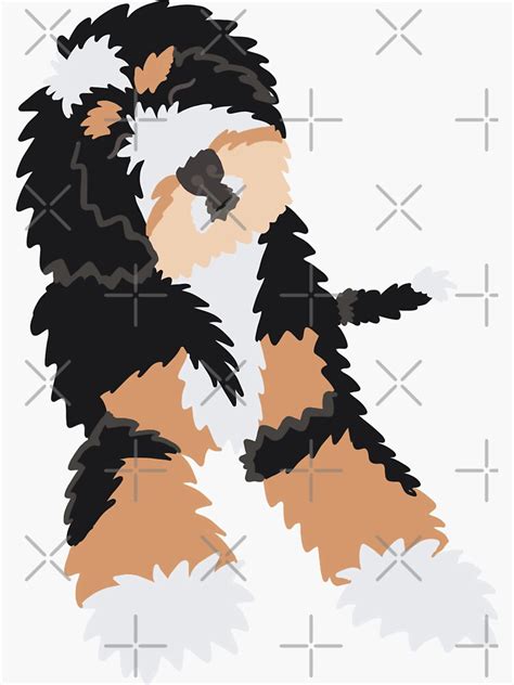 Bernedoodle Illustration Sticker For Sale By Betheyellow Redbubble