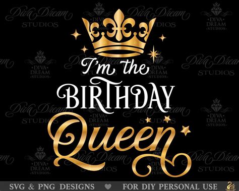 Im The Birthday Queen Svg Queen Birthday Svg Birthday Queen Svg