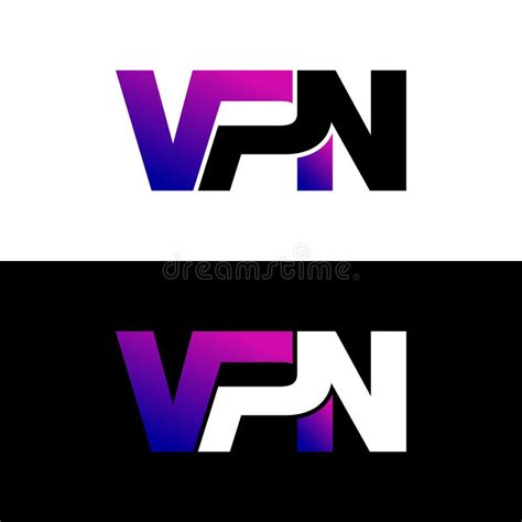Letter Vpn Monogram Logo Icon Design Vector Stock Vector