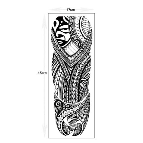 Polynesian Temporary Tattoo Sleeve Tribal Maori Samoan Full Etsy Temporary Tattoo Sleeves