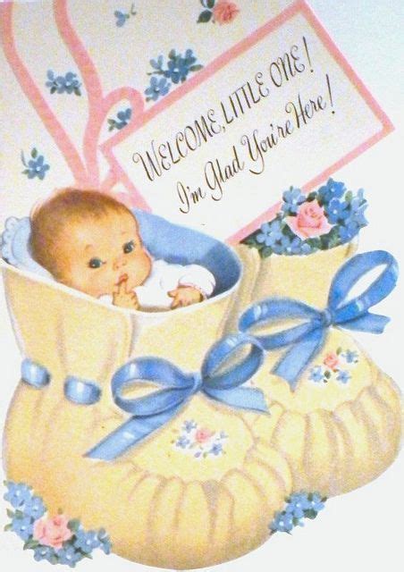 Vintage Baby Shower Card 1961 Baby Greeting Cards Baby Shower