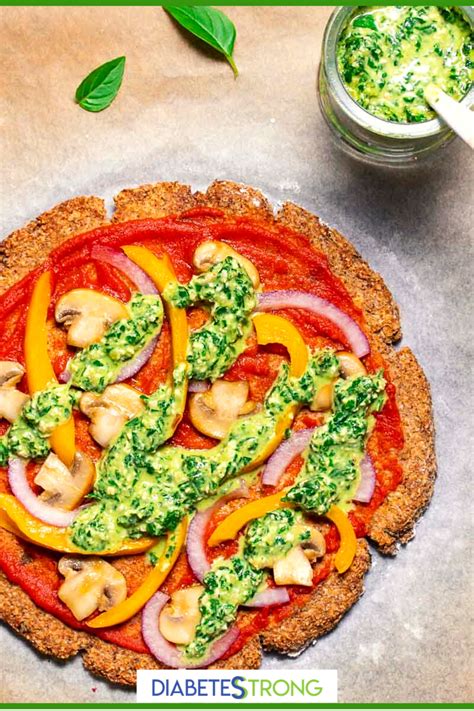 Vegan Cauliflower Pizza With Basil Pesto Recipe Vegan Cauliflower