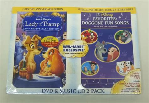 Disney Sealed Lady And The Tramp 2 Disc Dvd And Music Cd Rare 900