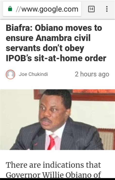 This sit at home order will affect the south east economically. Ipob Sit At Home: Obiano Issues Riot Act To State Civil ...