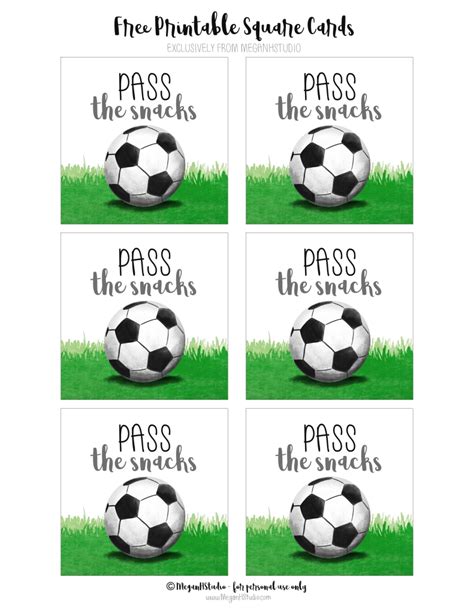 Free Printable Soccer Thank You Cards
