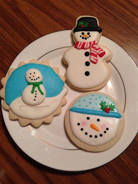 Snowmen Christmas Cookies Decorated Snowman Cookies Sugar Cookies