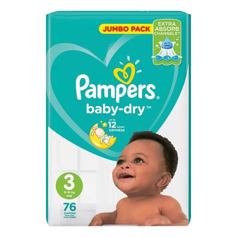 Pampers Baby Dry Diapers Size Jumbo Pack 32 Count