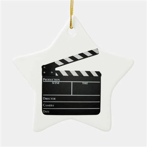 Filmmaker Film Slate Clapboard Movie Ornament