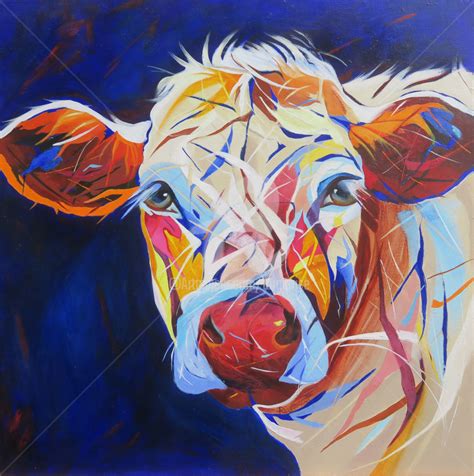 La Vache Louise Painting By Régine Guthmann Artmajeur