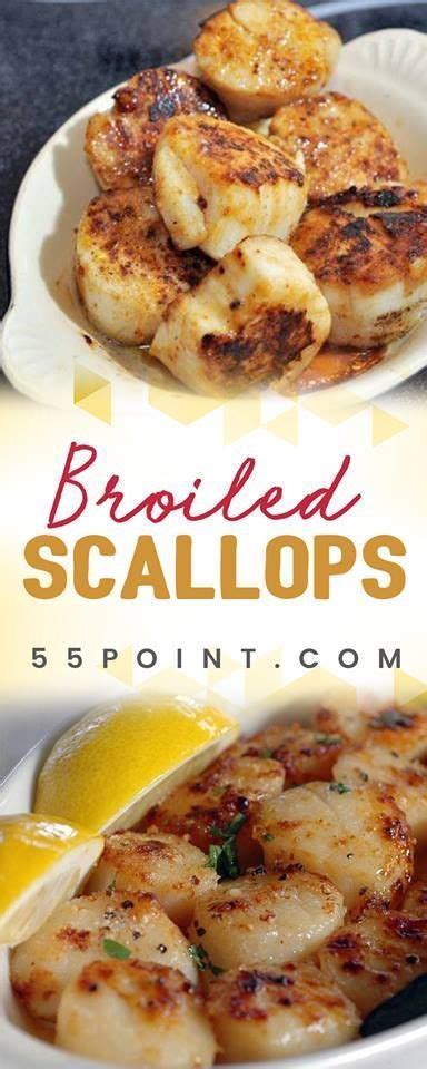 Mint a small bunch, leaves picked. Broiled Scallops | Weight watcher scallop recipe, Scallop ...