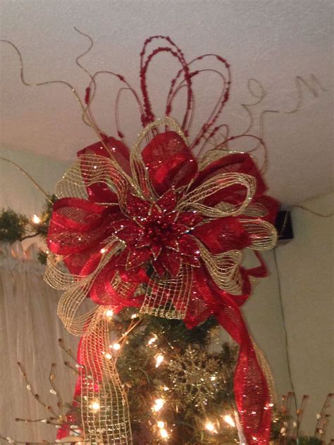 Your christmas tree deserves the best topper. Ribbon tree topper | Christmas tree bows, Christmas tree ...