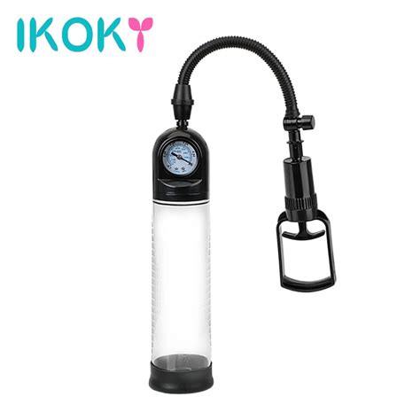 Ikoky Sex Toys For Men Extender With Pressure Gauge Male Masturbation Penis Enlargement Penis