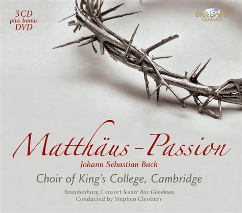 Matthaus Passion Cd Dvd Brandenburg Muziek Bol