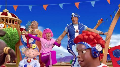 Every Episode Of Lazytown But Only When They Say Get On Up Its Time To Dance Yeah Youtube