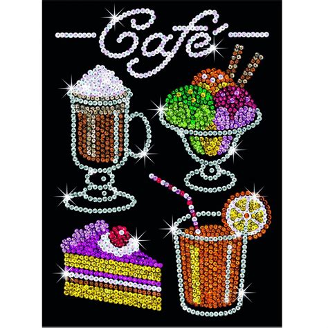 Sequin Art Cafe Treats Sparkly Craft Picture Kit Sa1424
