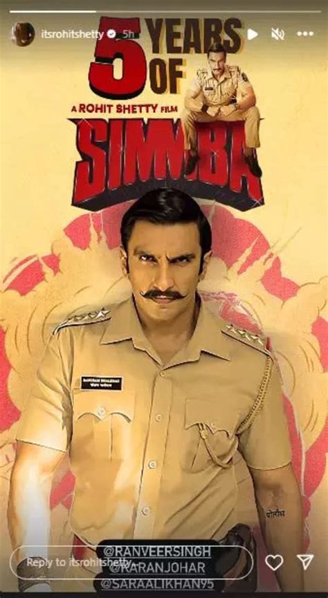 Ranveer Singh Celebrates Years Of Simmba Hindi Movie News Times Of India