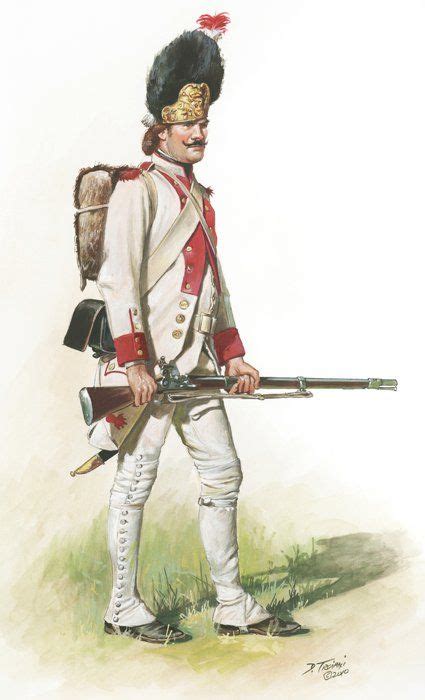 French Grenadier Of The Regiment Soissonnais 1781 Awi 1775 1783