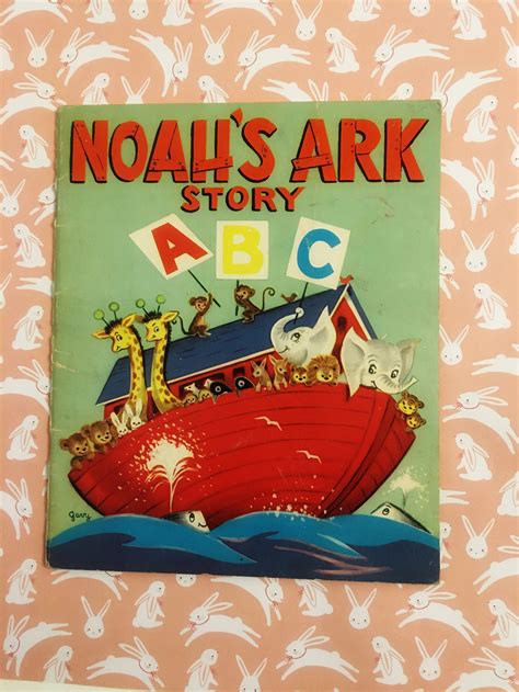 Noahs Ark Story Abc Learn The Alphabet Picture Book Bible Etsy