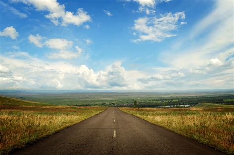 Photography Of Gray Straight Road During Daytime Hd Wallpaper