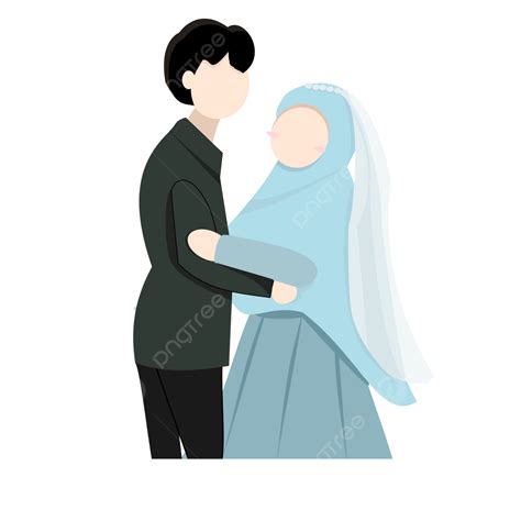 Gambar Pasangan Pengantin Muslim Muslim Pernikahan Pasangan Png Dan