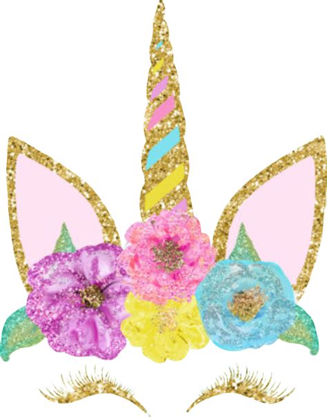 Download Glitter Unicorn Face Png Clipart 892981 Pinclipart