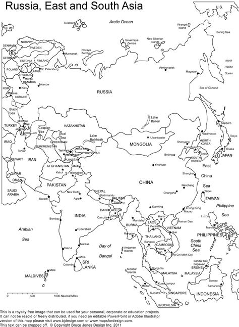 8 Best Images Of Asia Blank Map Worksheets Printable