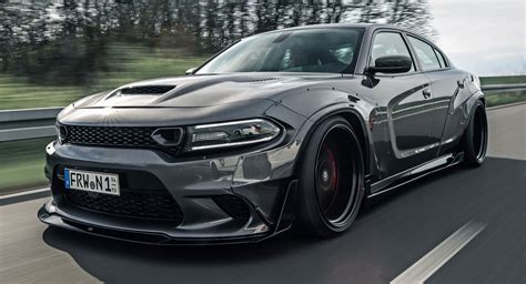 This Tuned Dodge Charger Hellcat Is Wider Than A Lamborghini Aventador