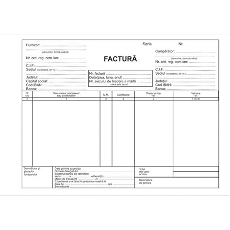 Factura A5 In 3 Exemplare Carnet Tipizat Autocopiativ Tipografia