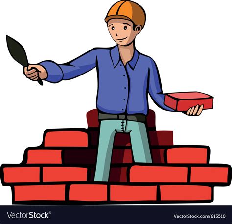Brick Builder Royalty Free Vector Image Vectorstock