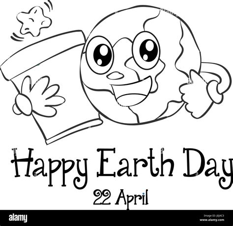Happy Earth Day Design Hand Draw Stock Vector Image And Art Alamy