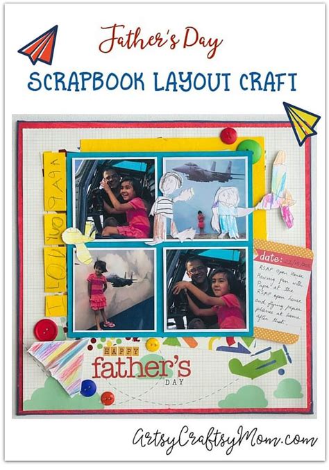 Fathers Day Scrapbook Layout Craft