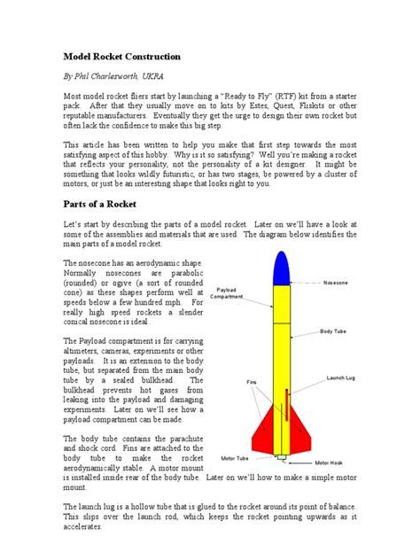 Model Rocket Construction Rocket Adhesive
