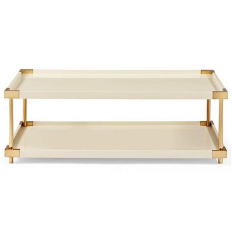 It looks like you're using artstation from great britain. Elena Hollywood Regency Ivory Lacquer Brass Coffee Table ...