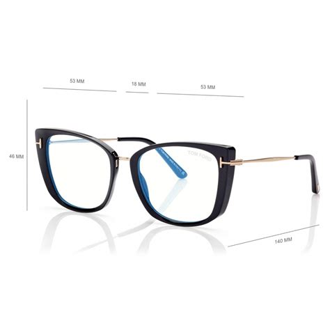 tom ford blue block cat eye cat eye optical glasses black ft5816 b optical glasses