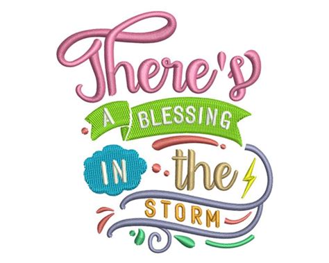 Blessing Machine Embroidery Design Blessing In The Storm Etsy