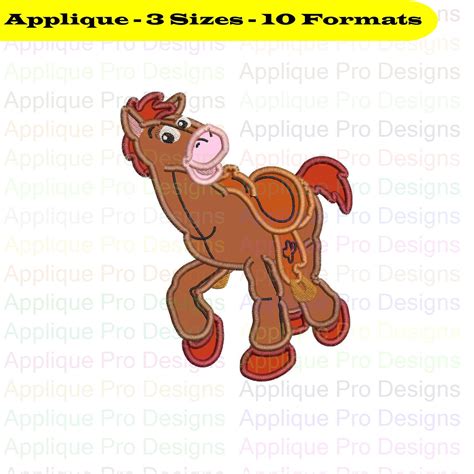 Bullseye Horse Toy Story Applique Design 3 Tamaños 10 Etsy España