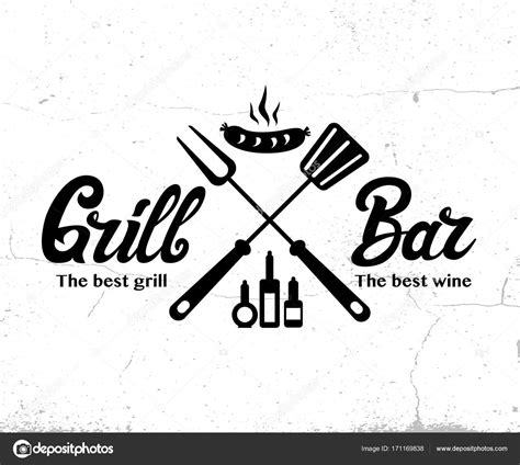 Vintage Grill Bar Logo Design Stock Vector Image By ©tinyselena 171169838